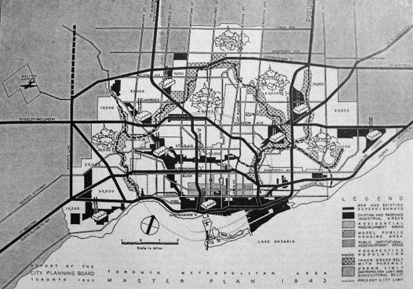 1949年多伦多公路地图